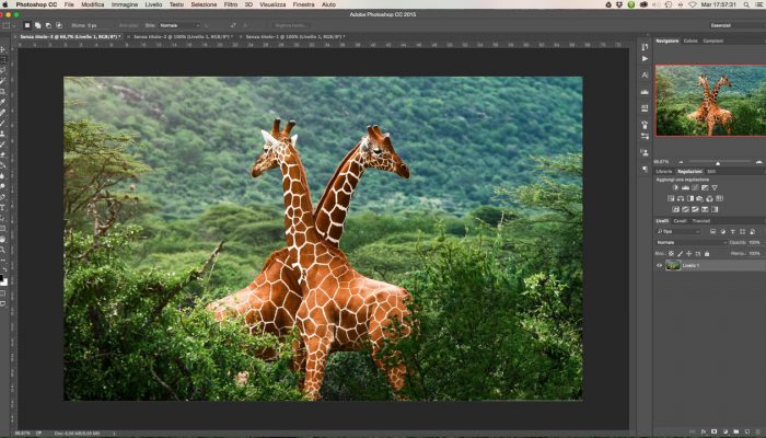 L'iterfaccia di Adobe Photoshop CC 2015
